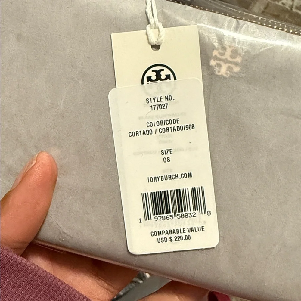 Tory Burch Brown Leather Zip Wallet
